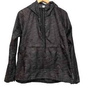 Reebok women’s hooded windbreaker medium black brown